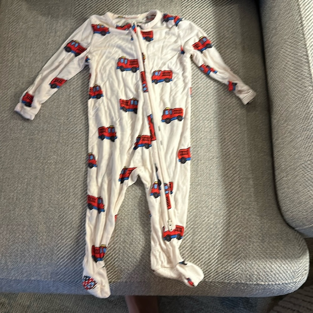 Angel Dear fire truck footie PJs